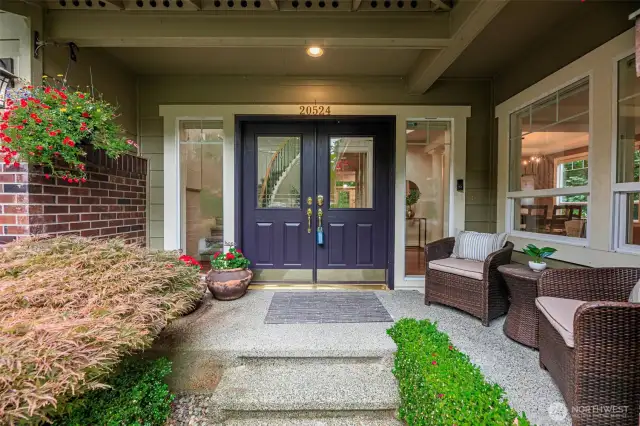 The most inviting covered front porch, welcome home!