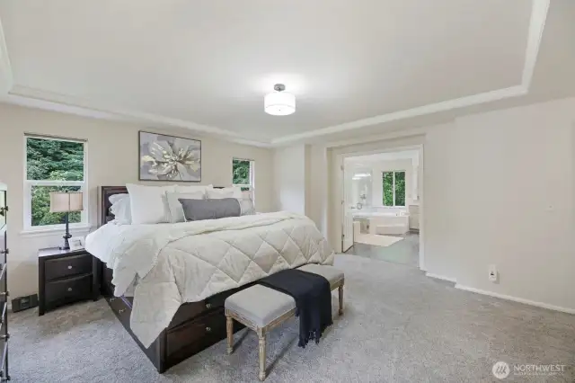 The most spacious primary bedroom, so peaceful in the evening and a beautiful space to wake up refreshed!