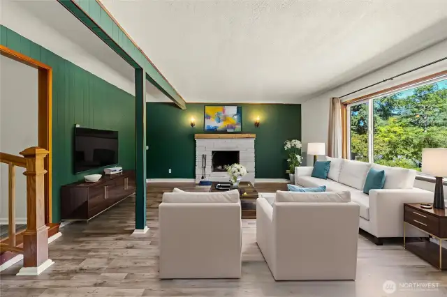 Virtually staged Living Room