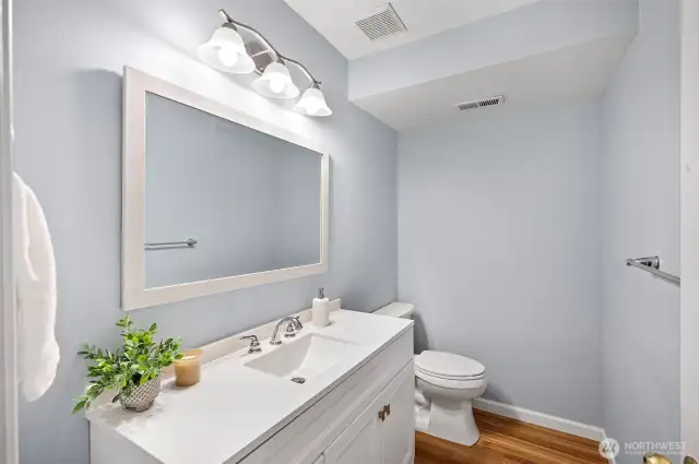 Downstairs half bath.