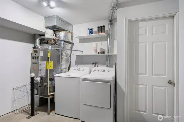 Laundry in the garage.