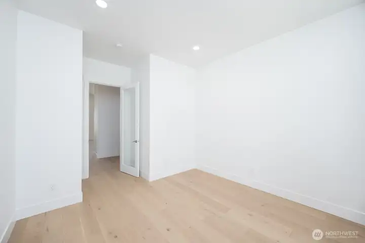 Large office with elegant glass door