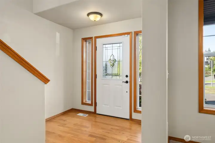 Front door with spacious entry
