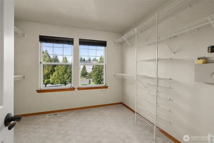 Primary Walk-In closet is large!