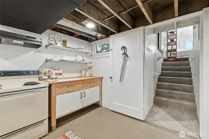 Heading up stairs back to studio living/bedroom