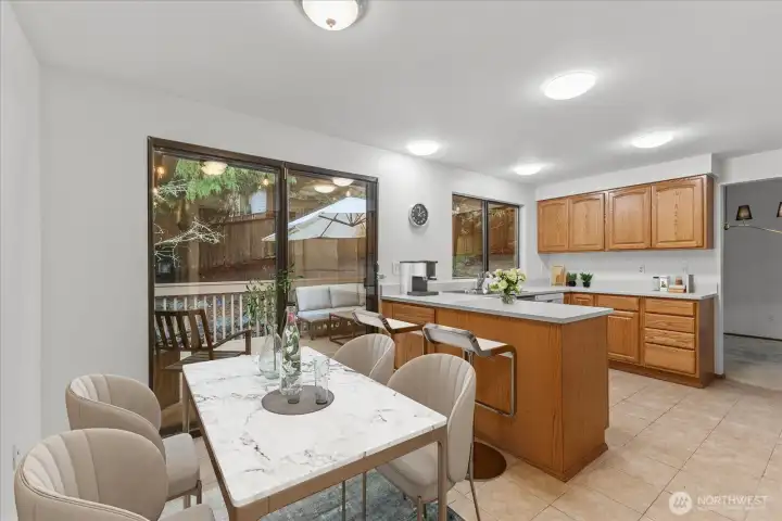 Eating space & Kitchen digitally staged