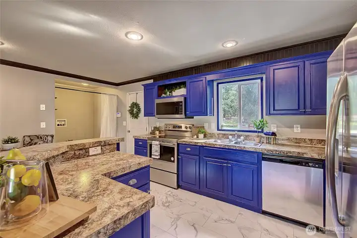 Another view with Kitchen Island