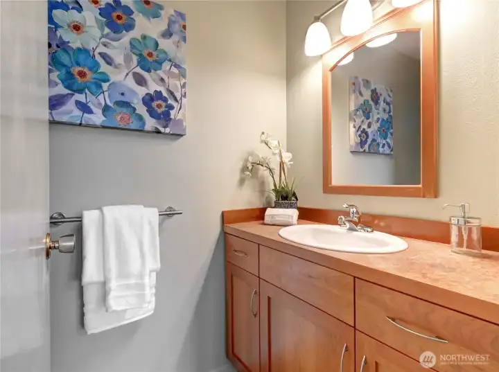 Main floor powder off of the flex space