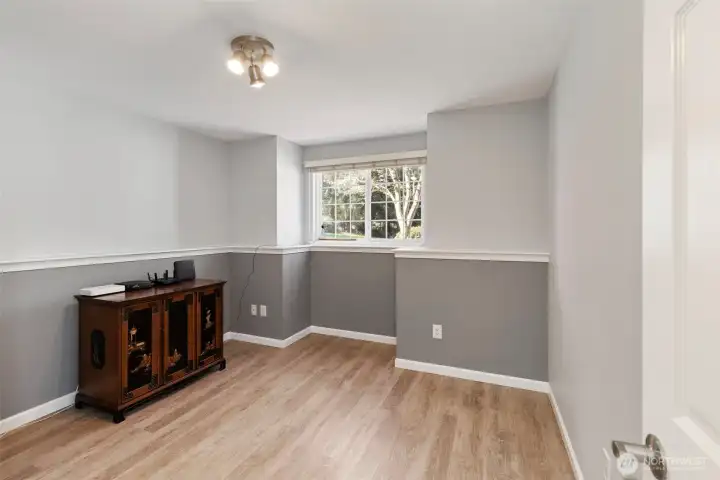 Flexible onus space, use your imagination: office, craft room, tool space, library, or guest area.