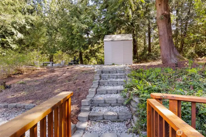 Stroll up the private path and arrive at a tucked-away space designed for connection and calm.