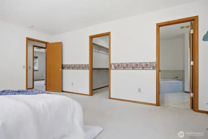 Looking across the spacious primary bedroom.