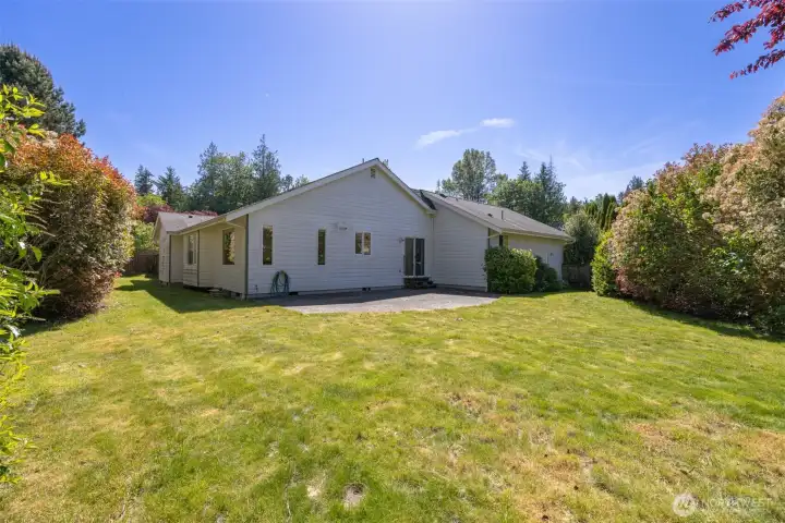 Another view of the spacious rear and side yards.