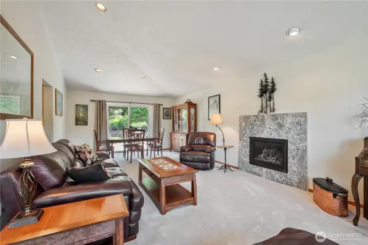 Living room with gas fireplace Living room with gas fireplace