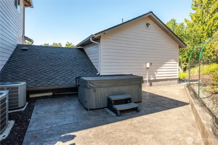 Patio with hot tub Patio with hot tub