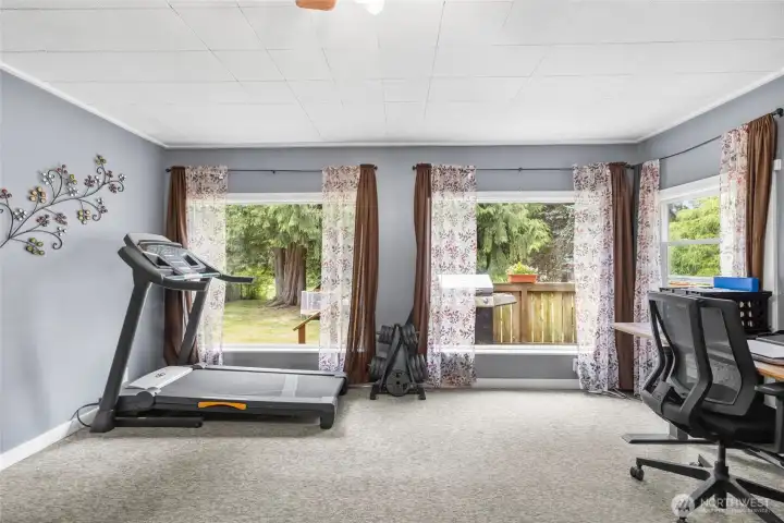 Lots of windows leave this area light and bright