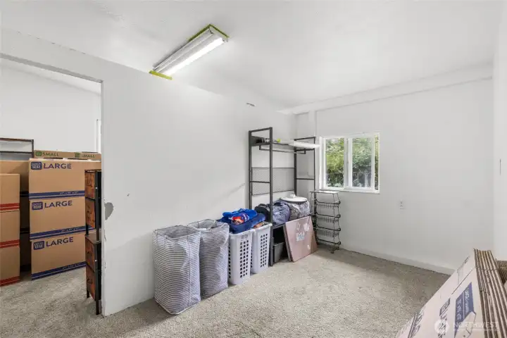 bedroom 3 has a divider in it making this a multipurpose room. Bedroom plus play area