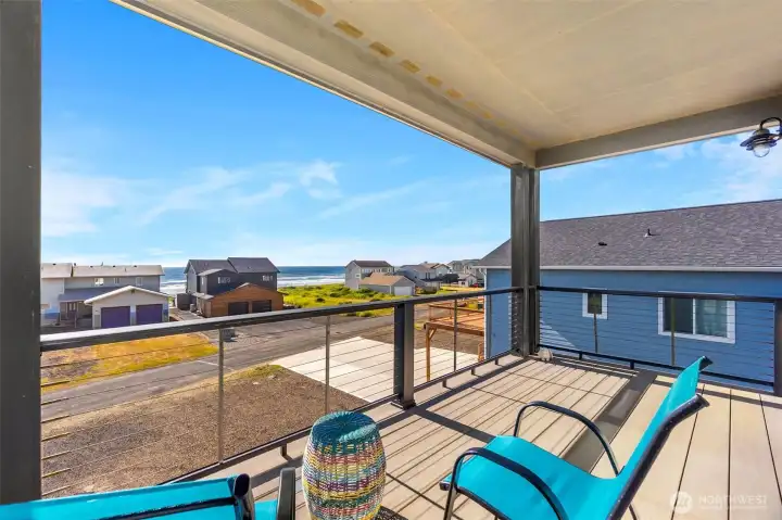 --the covered porch with great ocean views is -- --the covered porch with great ocean views is --