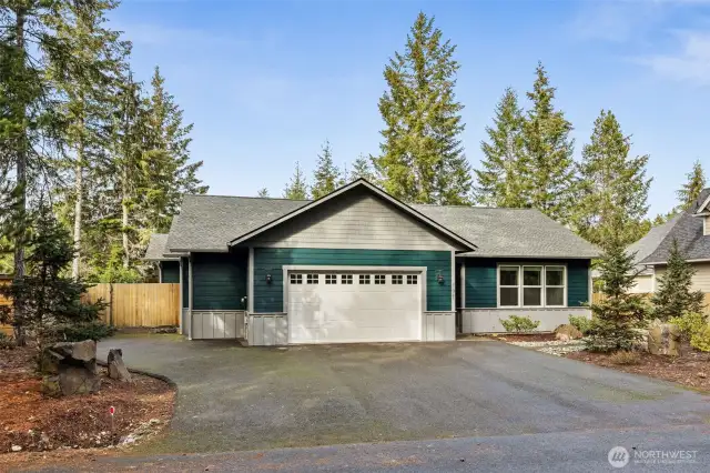 Oversized garage with space for your golf cart!