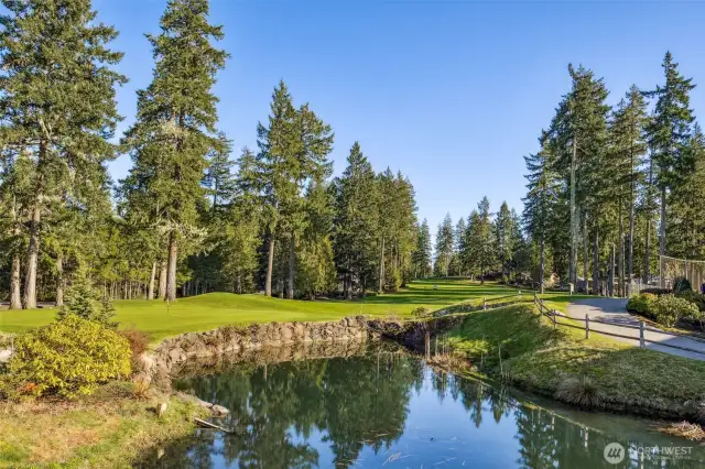 Looking down the 18th fairway from the clubhouse.