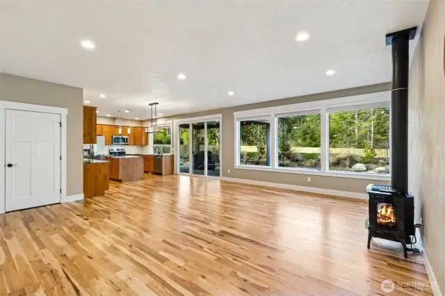 Extra large windows throughout bring the Northwest landscape indoors.