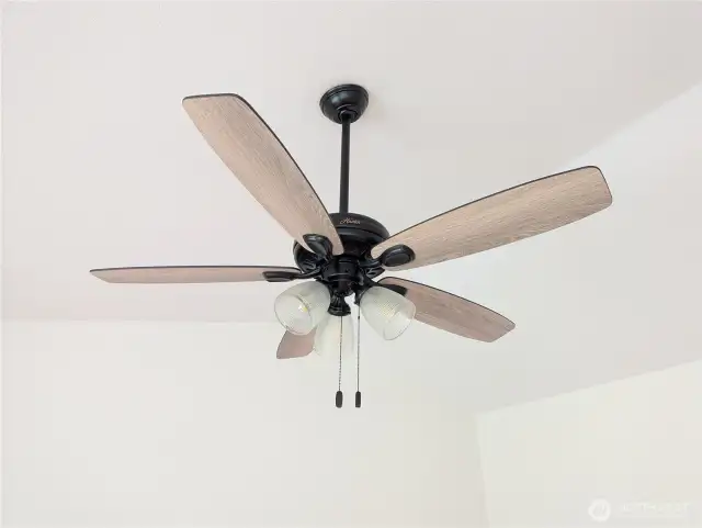 Updated Ceiling fan-light combo in great room