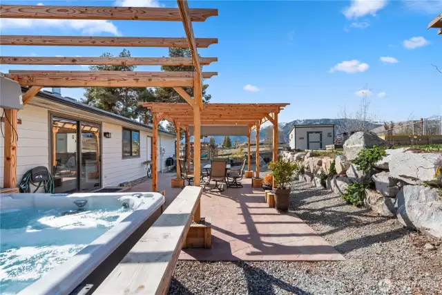 The patio area is an entertainer's dream.