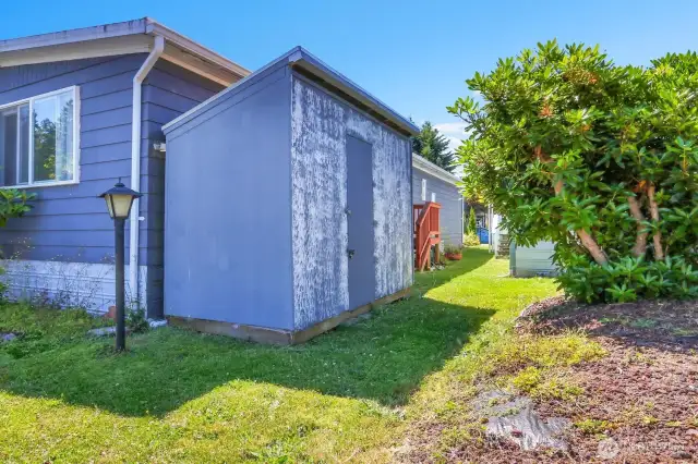 Storage outside on back of house