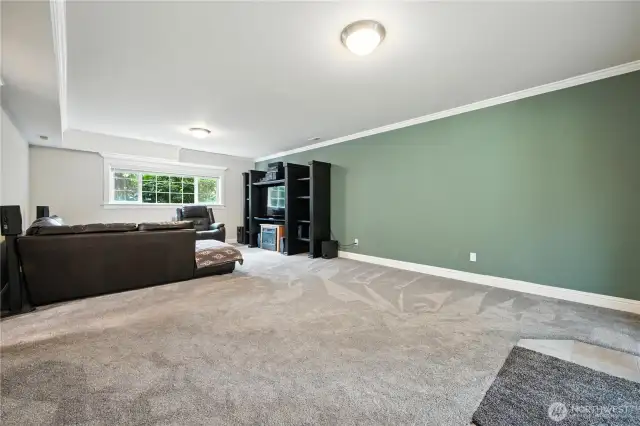 Oversized family room downstairs