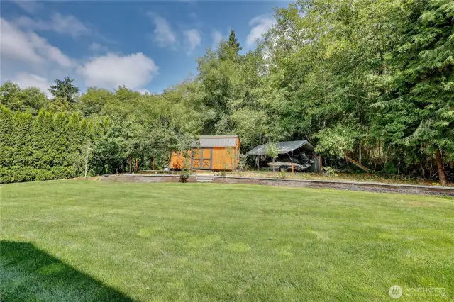 Huge lush lawn