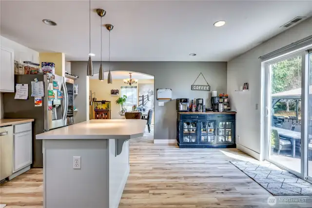 Large kitchen with eating space