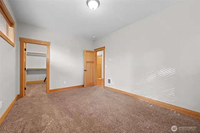 Bedroom has walk-in closet