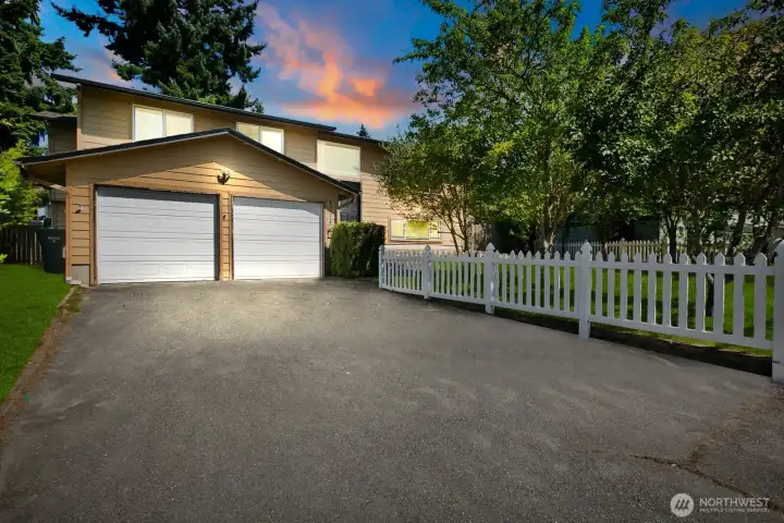 2 car garage, very clean with shop
