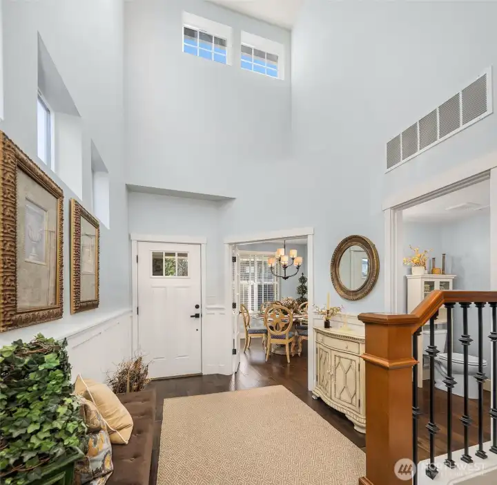 Abundance of natural light fill this foyer as you're greeted into your home