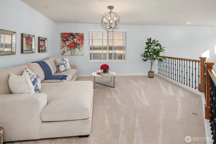 beautiful open loft overlooking foyer