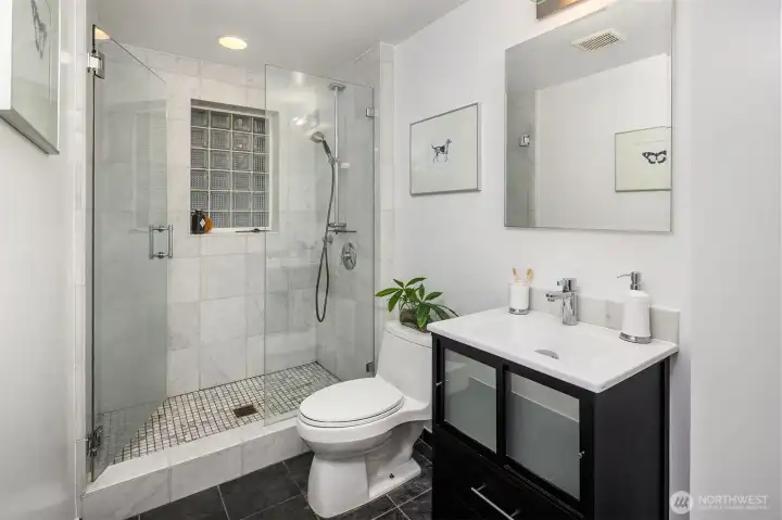 Updated bathroom off primary.