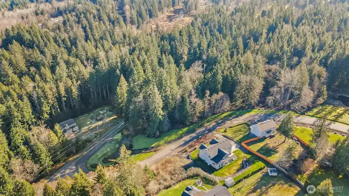 Start of the lot after the corner grass area