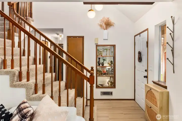 The entryway to this home leads straight forward towards the kitchen or left into the open great room, or left to the family room/5th bedroom, another bedroom/office and main floor full bathroom. This property features an incredibly versatile floorplan.