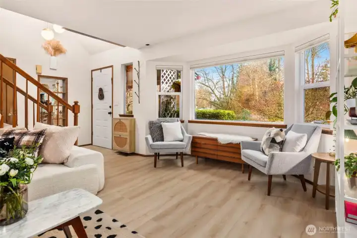 This large bay window is a showcase piece for the home.