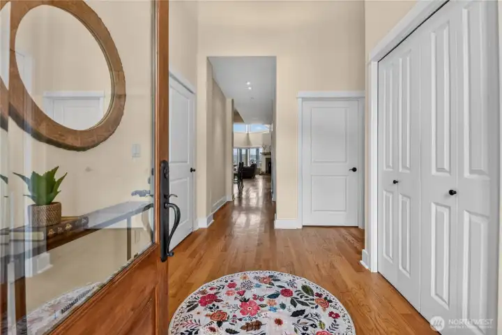 Foyer with closet on the right.