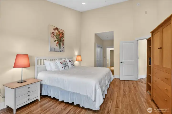 View toward the primary bath retreat.