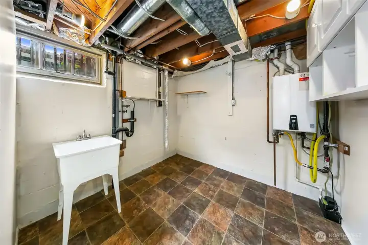 Downstairs utility room.