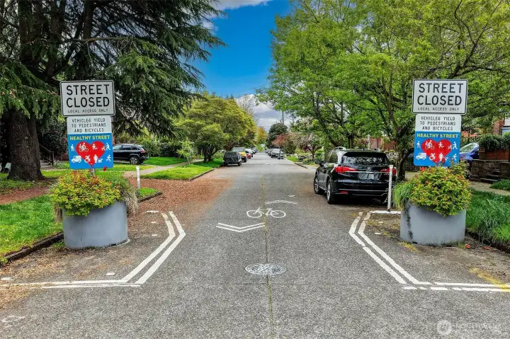 This stretch of 17th Ave NW is designated as one of Seattle's "Healthy Streets".