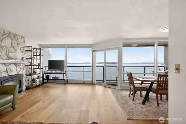 Unit takes total advantage of the waterfront views.