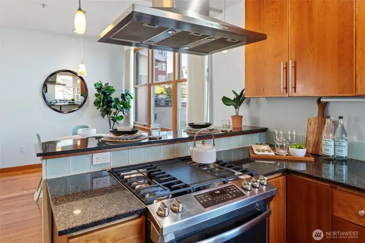 Gas range and oven