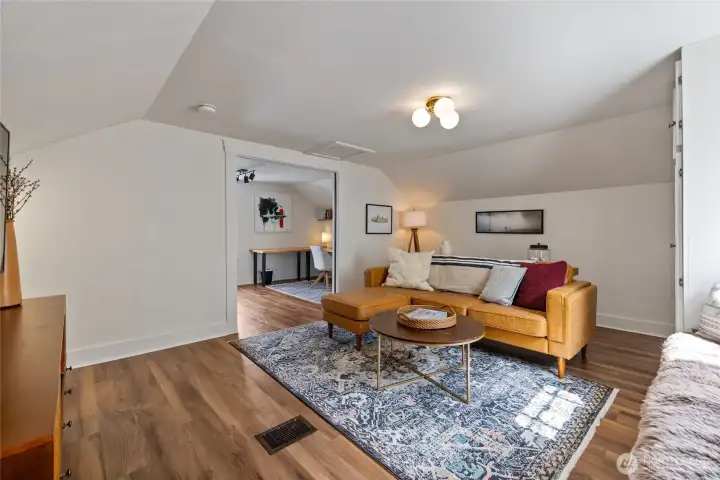 800 sq ft of LVP flooring was used upstairs with additional flooring available.