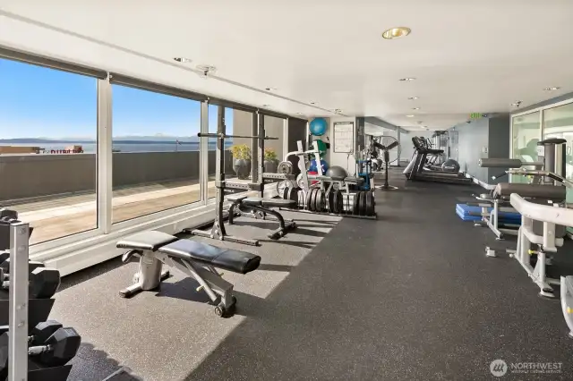 Gym with a view!  Doesn't get any better than that.