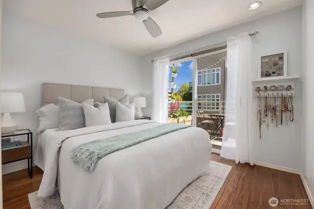 Bedroom with Access to Sunny Balcony