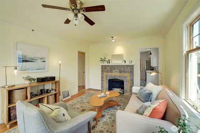 Door to your left leads to two main floor bedrooms and a bathroom.