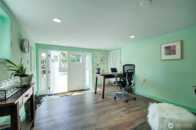4th bedroom/bonus room/office space. This was formally the garage and was converted into living space in 2024. Mini-split was added and heat pump to cool/heat the space. Great flex space!
