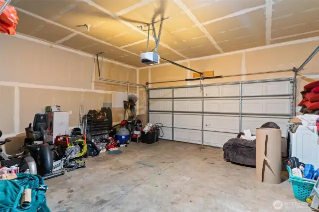 Inside garage